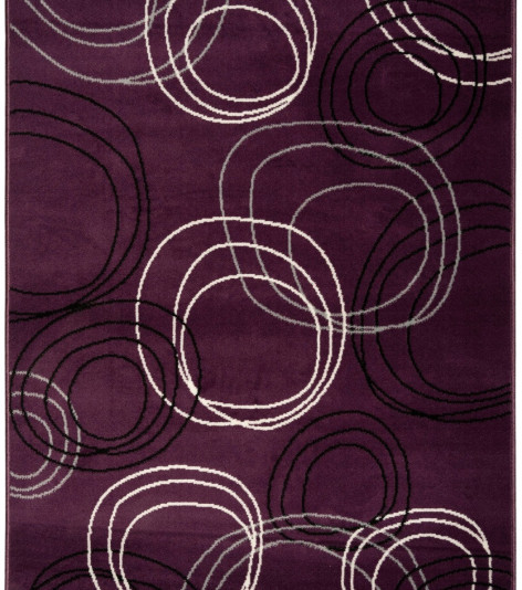 Kusový koberec Kruhy lila