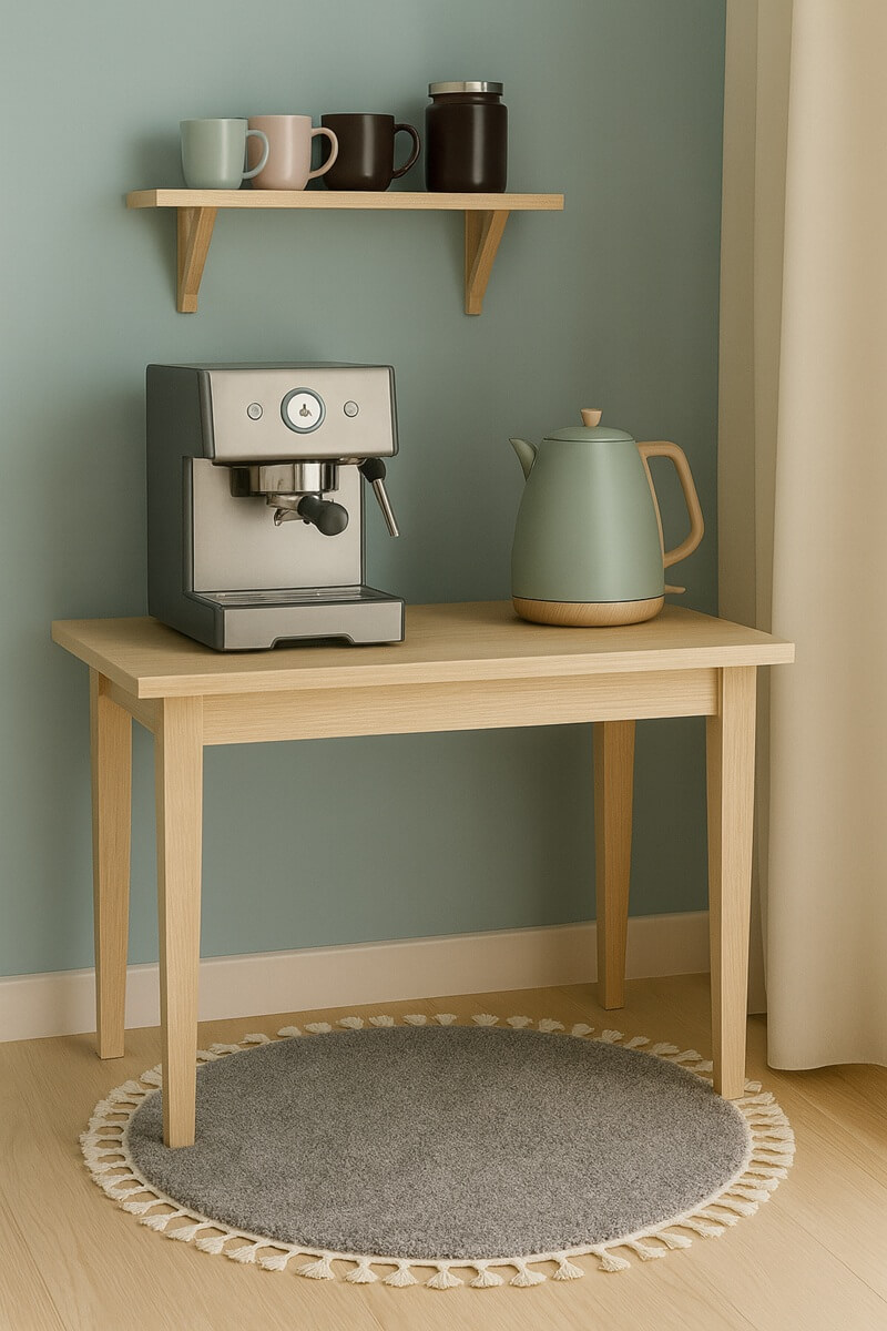 Pod coffee station se hodí také kulaté koberce