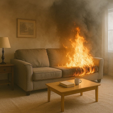 Hořlavost nábytku a podlah: Jak vybavit byt, aby vám dal šanci na útěk před požárem?