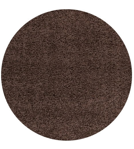 Kusový koberec Life Shaggy 1500 brown kruh 80x80 cm