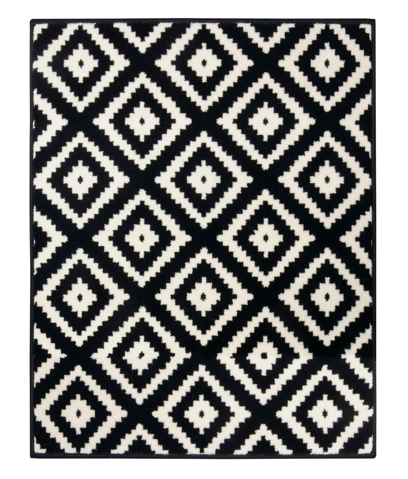 Kusový koberec Hamla 105477 Black Cream 160x230 cm