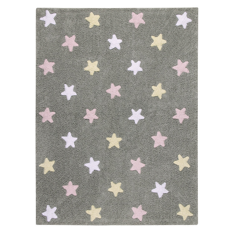 Pro zvířata: Pratelný koberec Tricolor Stars Grey-Pink 120x160 cm