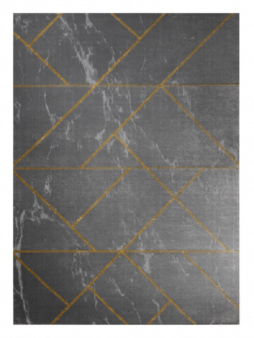 Kusový koberec Emerald geometric 1012 grey and gold 120x170 cm