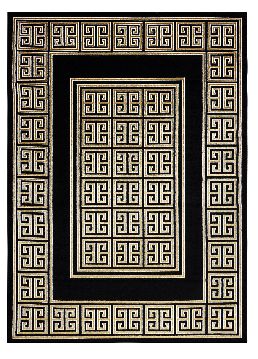 Kusový koberec Gloss 6776 86 greek black/gold 120x170 cm