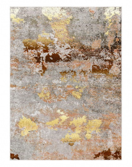 Kusový koberec Miro 51463.802 Abstraction grey / gold 160x220 cm