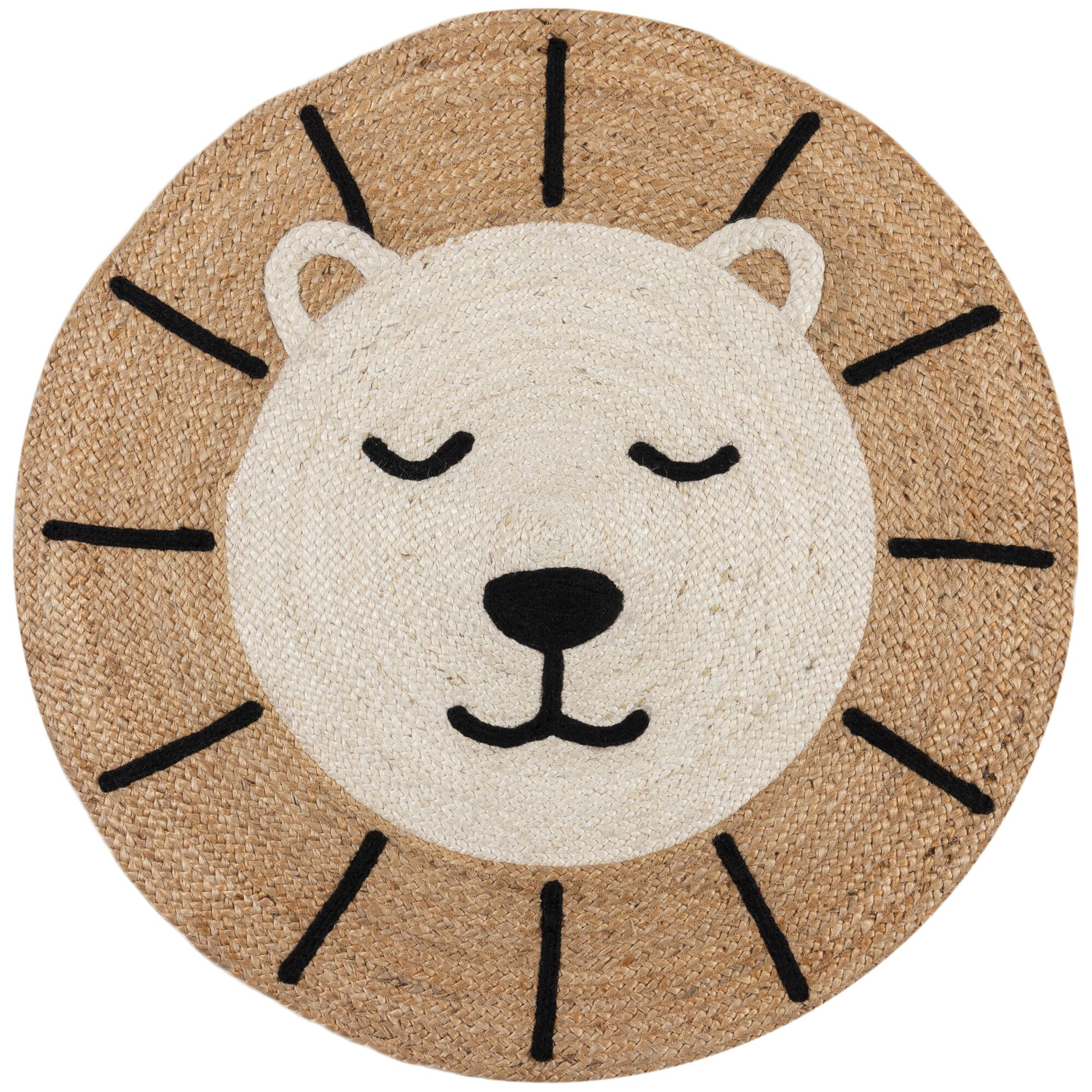 Dětský koberec Jute Kids Lion Natural Kruh Ø 100 cm