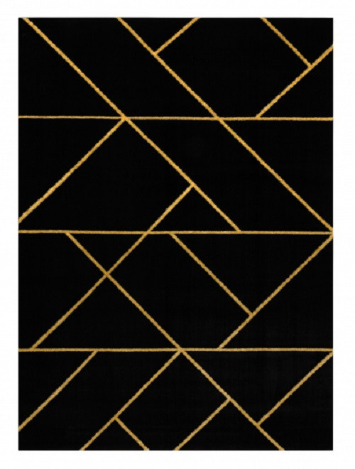 Kusový koberec Emerald geometric 1012 black and gold 120x170 cm