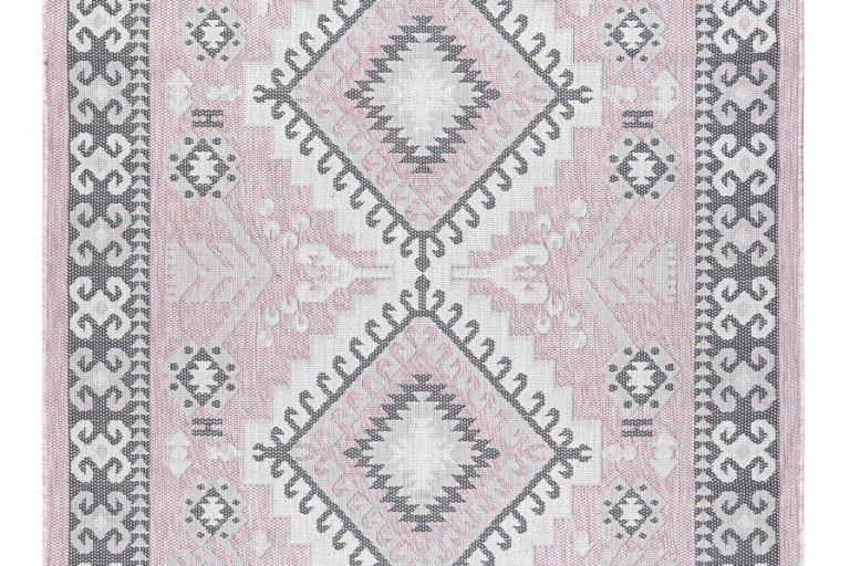 Kusový koberec Sion Sisal Aztec 3007 pink/ecru – na ven i na doma