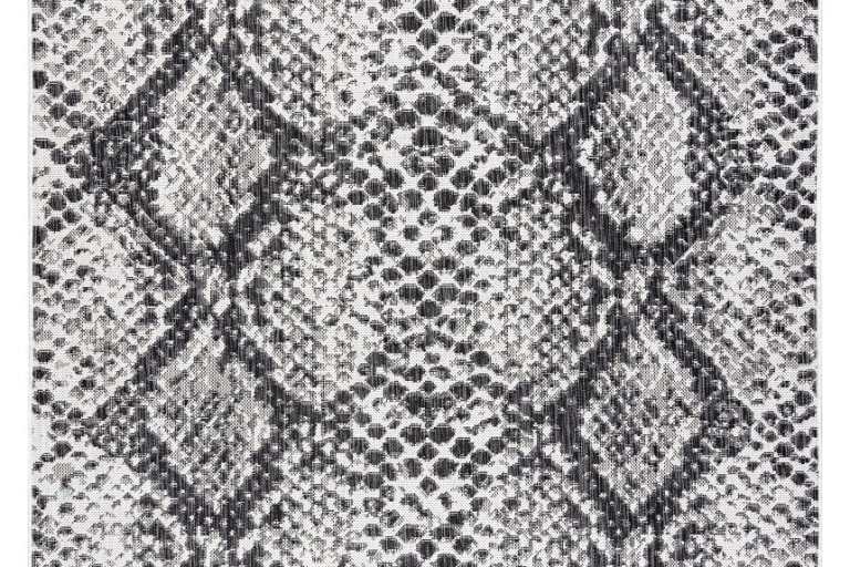 Kusový koberec Sion Sisal Snake`s skin 22162 ecru/black – na ven i na doma