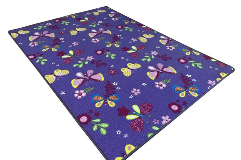 Dětský koberec Motýlek 5291 fialový