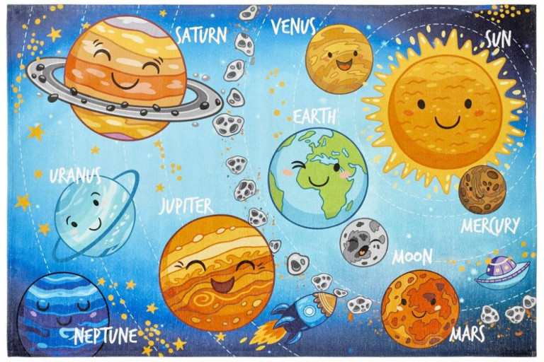 Dětský koberec s vesmírem Torino Kids 230 solar system