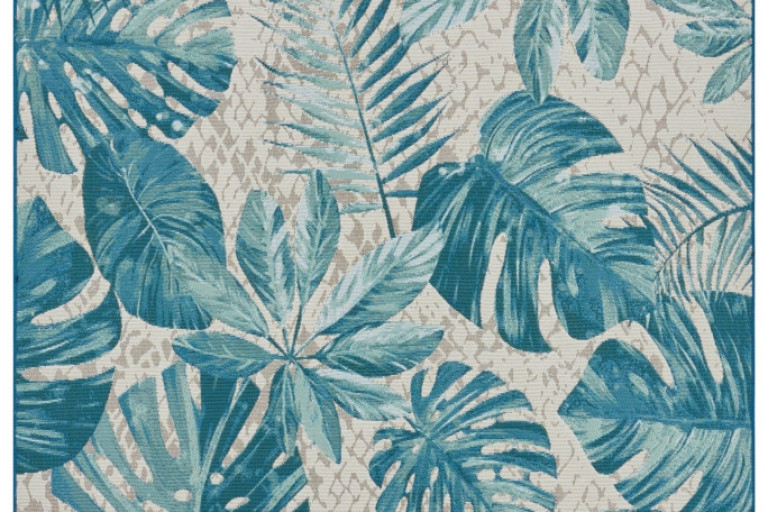 Kusový koberec Flair 105618 Tropical Leaves Turqouise – na ven i na doma