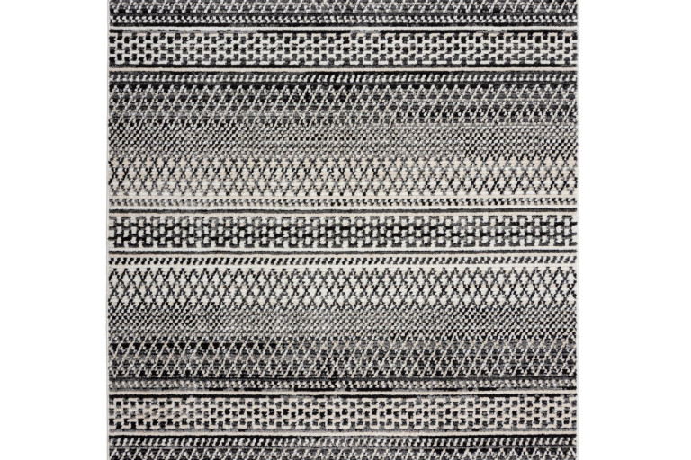 Kusový koberec Santiago Camino Black/White