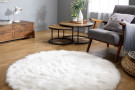 Kusový koberec Faux Fur Sheepskin Ivory kruh