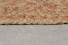 Kusový koberec Capri Jute Natural/Coral kruh