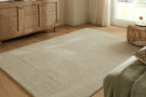 Kusový ručně tkaný koberec Tuscany Textured Wool Border Natural