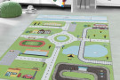 Dětský koberec Play 2902 green - autodráha