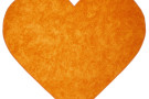Kusový koberec Venezia 6740 - oranžová - SRDCE