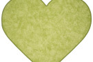 Kusový koberec Venezia 6760 - zelená - SRDCE