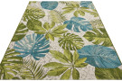 Kusový koberec Flair 105617 Tropical Leaves Turqouise Green – na ven i na doma