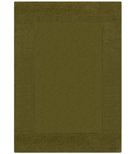 Kusový ručně tkaný koberec Tuscany Textured Wool Border Green