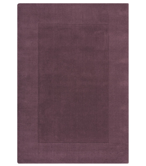 Kusový ručně tkaný koberec Tuscany Textured Wool Border Purple